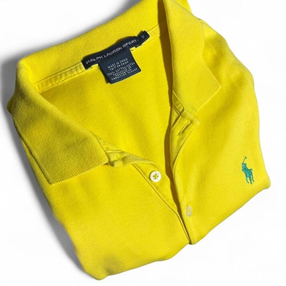 Ralph Lauren Sport Bright Yellow Sleeveless Polo Tank | Size M | Golf preppy top - Picture 2 of 9